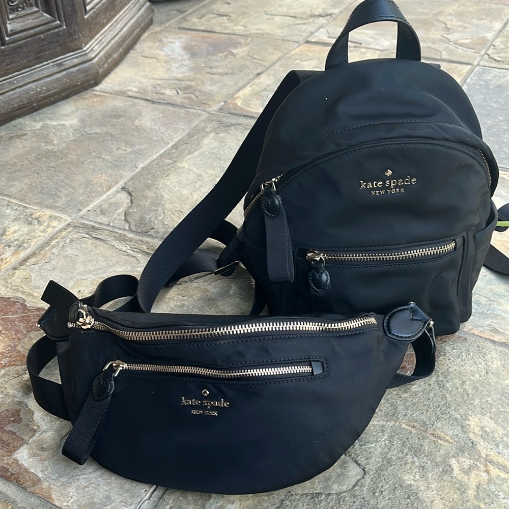 2 Kate Spade Handbags! Mini back bag and large fanny bag!